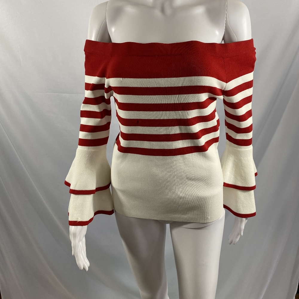 Women Love Token Off Shoulder Sweater